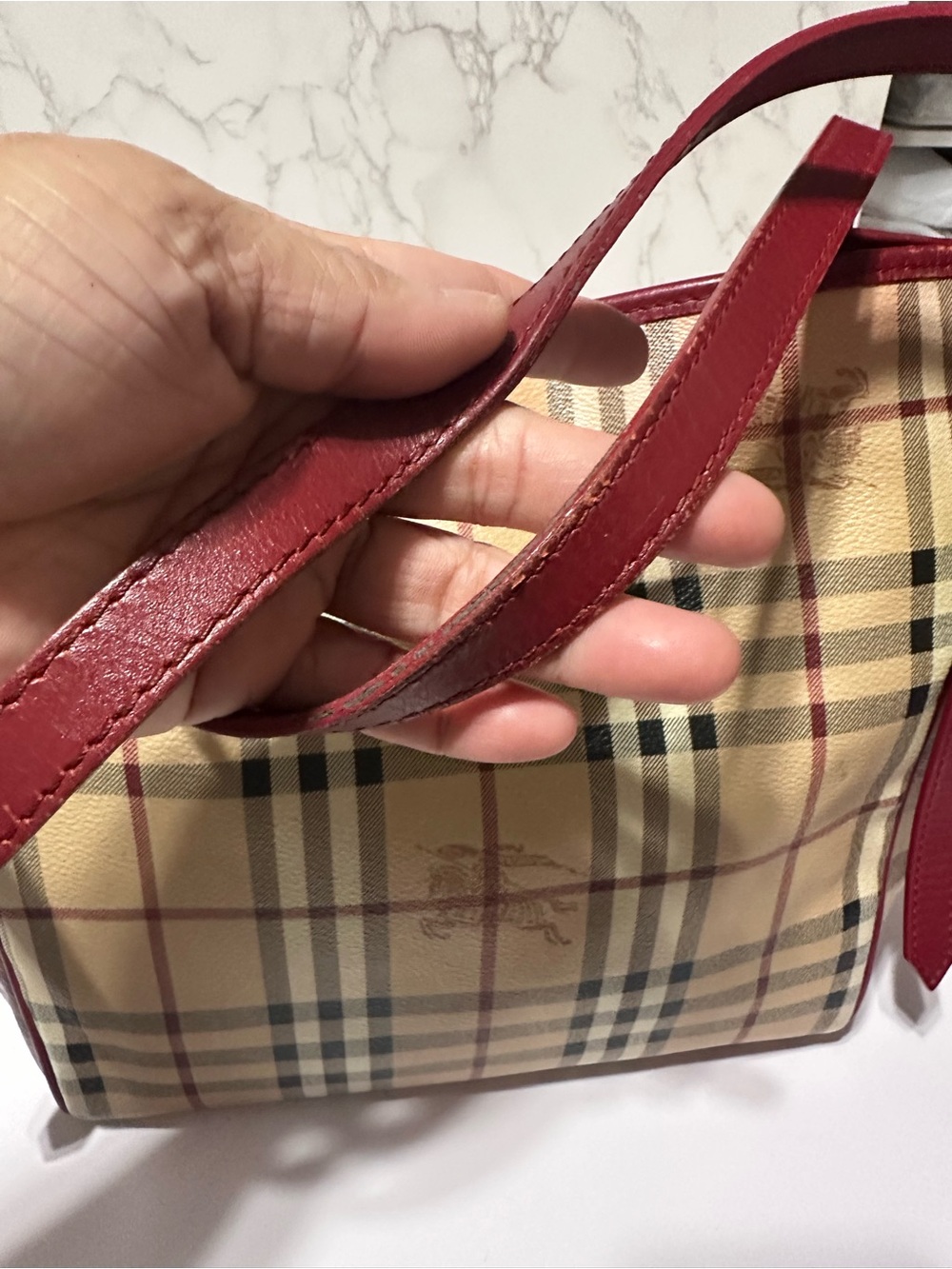 BURBERRY ❤️🌟HAYMARKET CHECK TOTE BAG ⭐️ - Picture 6 of 9